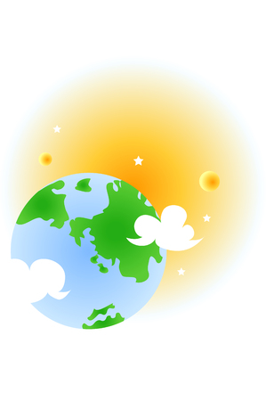 Globe in the universeのイラスト素材