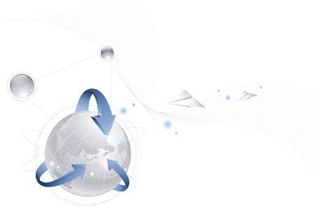 Global communication, Business digital graphicのイラスト素材