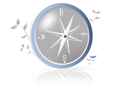 Compass and sprouts vectorのイラスト素材