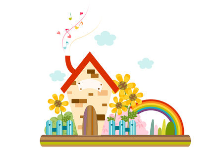 Town house illustrationのイラスト素材