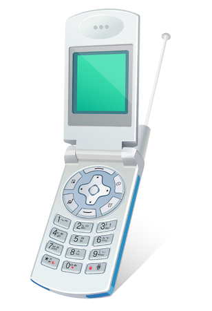 Isometric cellphone illustrationのイラスト素材