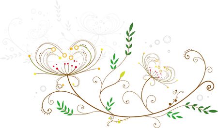 Abstract flower printed templateのイラスト素材