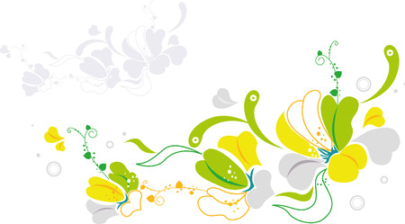 Abstract flower printed templateのイラスト素材