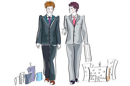 Businessmen discussingのイラスト素材