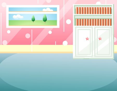 Modern style small room interiorのイラスト素材
