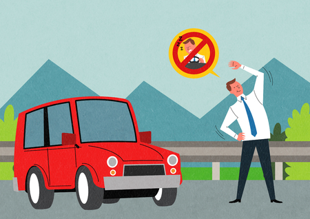 Traffic Safety  illustration good as bacground.のイラスト素材