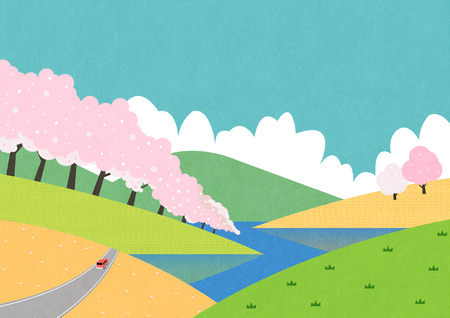 Springtime Vector illustration.のイラスト素材