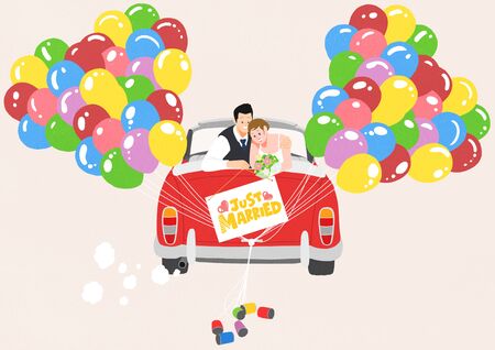 Wedding  illustration good as bacground.のイラスト素材