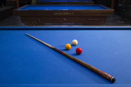 Play billiards on the pool table. 058の写真素材