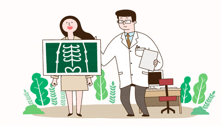 A medical treatment to a healthy society illustrationのイラスト素材
