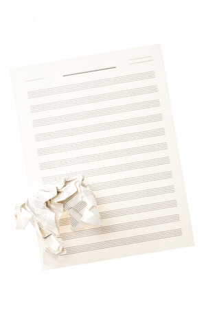 Musical notes on white backgroundの写真素材