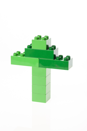 A green  tree isolated on white backgroundの写真素材