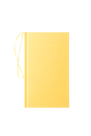 A yellow book on white backgroundの写真素材