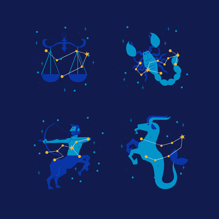 character of constellation, star signのイラスト素材