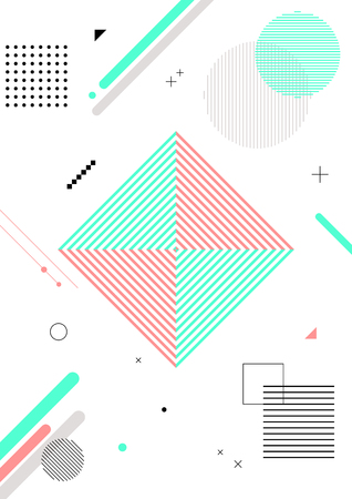 Colorful abstract background - Geometric pattern with white background Vector illustration.のイラスト素材