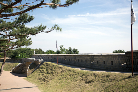 The historical cultural heritage,  Suwon Hwaseong in Korea. 156のeditorial素材
