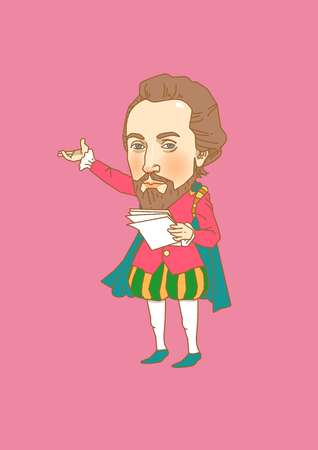 Vector - The great men in history. Famous historical figures caricature isolated in white. 099のイラスト素材