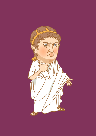 Vector - The great men in history. Famous historical figures caricature isolated in white. 100のイラスト素材