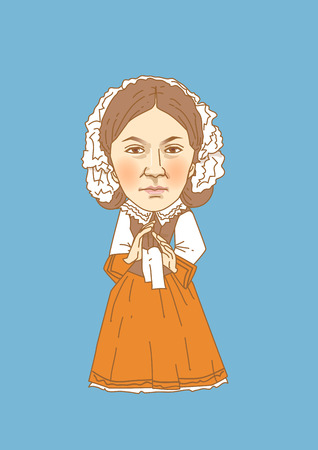 Vector - The great men in history. Famous historical figures caricature isolated in white. 082のイラスト素材
