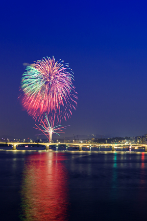 Seoul Firework festival in 2017, a magnificent fireworks extravaganza. 016の写真素材