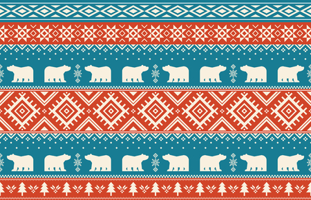 Vector illustration- Winter design pattern in various color tones. 006のイラスト素材