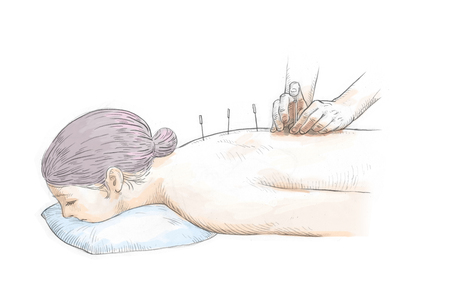 Vector hand drawn illustration of oriental medicine. medicinal herbs, oriental medical clinic 002のイラスト素材