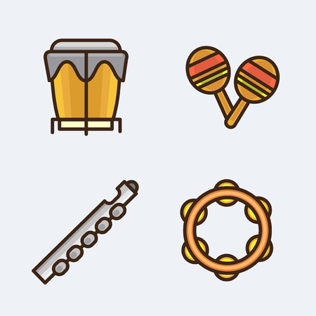 Vector- flat icon set. concept for honey bee, flowers, gift set, traditional food and so on.056のイラスト素材