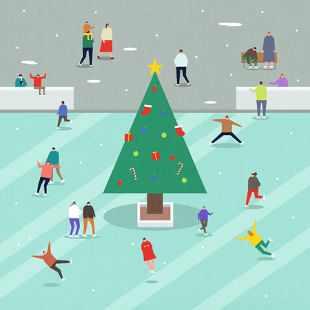 Illustration- People enjoying various outdoor activities. 010のイラスト素材