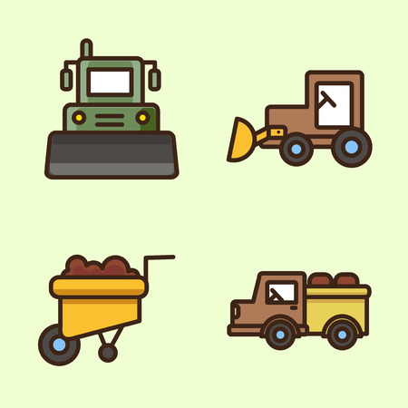 Vector- flat icon set. concept for honey bee, flowers, gift set, traditional food and so on. 023のイラスト素材