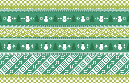Vector illustration- Winter design pattern in various color tones. 002のイラスト素材