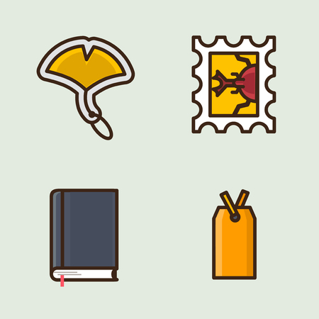 Vector- flat icon set. concept for honey bee, flowers, gift set, traditional food and so on.050のイラスト素材