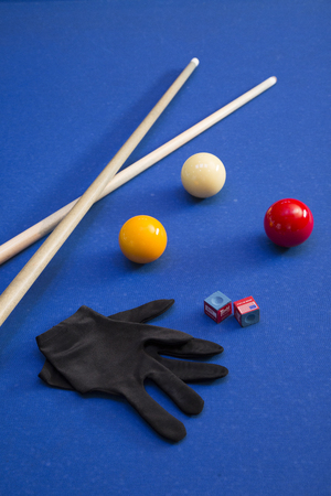 RF photo - object of billiards, cue, billiards balls 128の写真素材