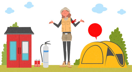 Vector - Camping safety regulations illustrationのイラスト素材