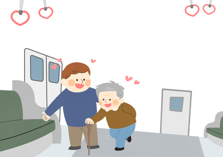 Illustration for the Society of Sharing Love conceptのイラスト素材