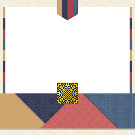 Illustration of a colored card template designのイラスト素材