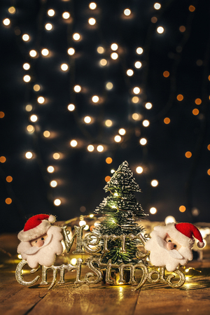 Stock photo for objects of Christmas. Christmas gift box, frame and lights and so on. 054の写真素材