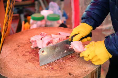 Stock photo for sketch scenery of Korean traditional market. Various products are sold in the market. 135の写真素材