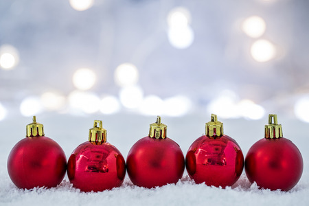 Stock photo of objects for Christmas. Christmas gift box, frame and lights and so on.の写真素材