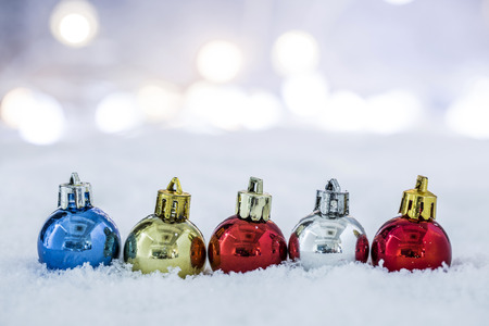 Stock photo of objects for Christmas. Christmas gift box, frame and lights and so on.の写真素材