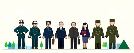 Vector illustration - Collaboration with team members, teamwork concept illustration. 009のイラスト素材