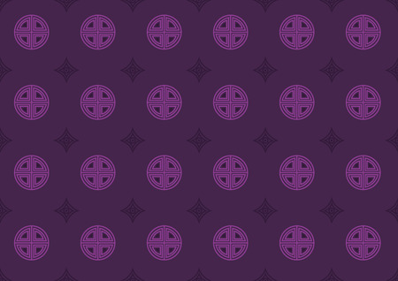 Retro vector seamless pattern design. Set of monochrome geometric ornaments. 012のイラスト素材