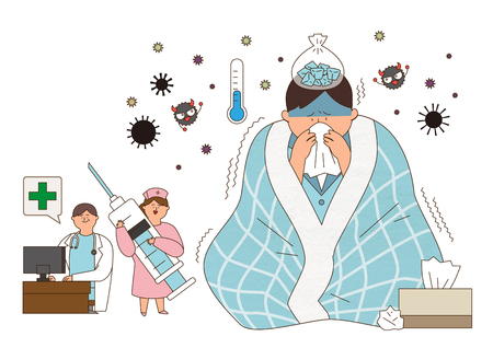 Disease prevention - Vector illustration about avoiding a disease 003のイラスト素材