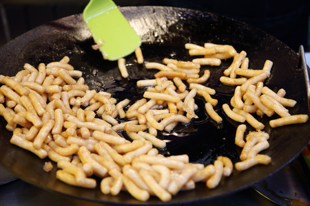 In Korean traditional market selling variety of the products such as foods are sold fresh.の写真素材
