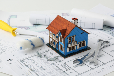 Objects for the house concept photo.の写真素材