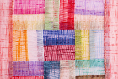 Variety and differents colours and textures background design with glitter, paper, pattern, and various objects.の写真素材