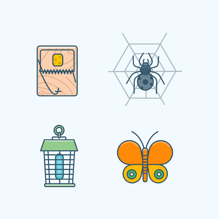Vector - Set of Pets Related Vector Icons. Flat vector related icon for web and mobile applications 018のイラスト素材
