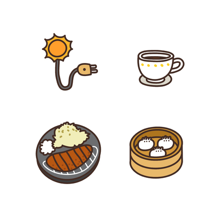 Vector - Related to life and daily flat icon set.046のイラスト素材