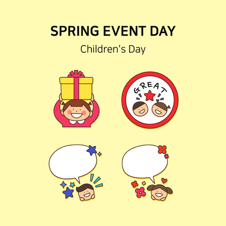 Vector - Spring event day icon set in colorful background 004のイラスト素材