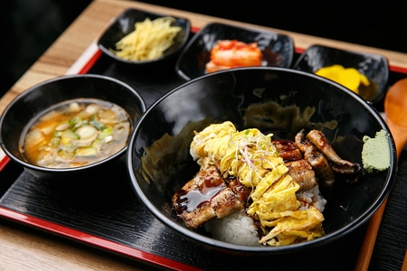 Korean food collection photo_Rice with Grilled Eel, a bowl of boiled eel and rice. 9の写真素材