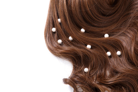 Long colourful hairの写真素材